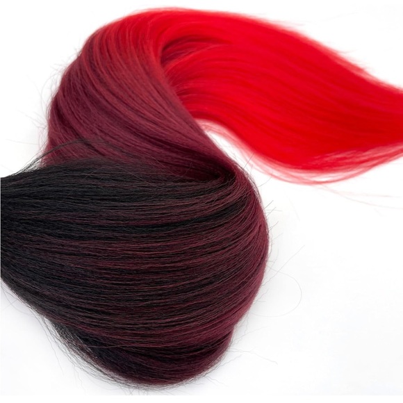NIP 2 Red/Black Ombré Kanekalon Yaki 26” Pre-Stretched Braiding Extension Hair - Picture 5 of 6